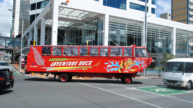 Part bus, part boat, part duck – The Adventure Duck is Auckland’s ONLY amphibious vehicle! 